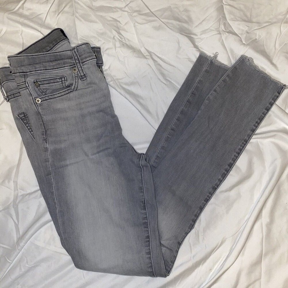 GAP Denim high rise jean legging grey wash W/ button fly size 2/26